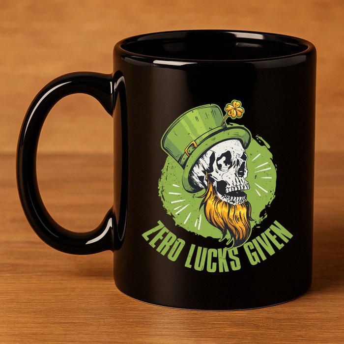 Zero Lucks Given Cute Gift 11oz C Handle Ceramic Mug