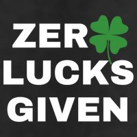 Zero Lucks Given Shamrock St Patricks Day 7 Panel Mesh Trucker Snapback Hat