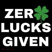Zero Lucks Given Shamrock St Patricks Day Pom Pom 12in Knit Beanie