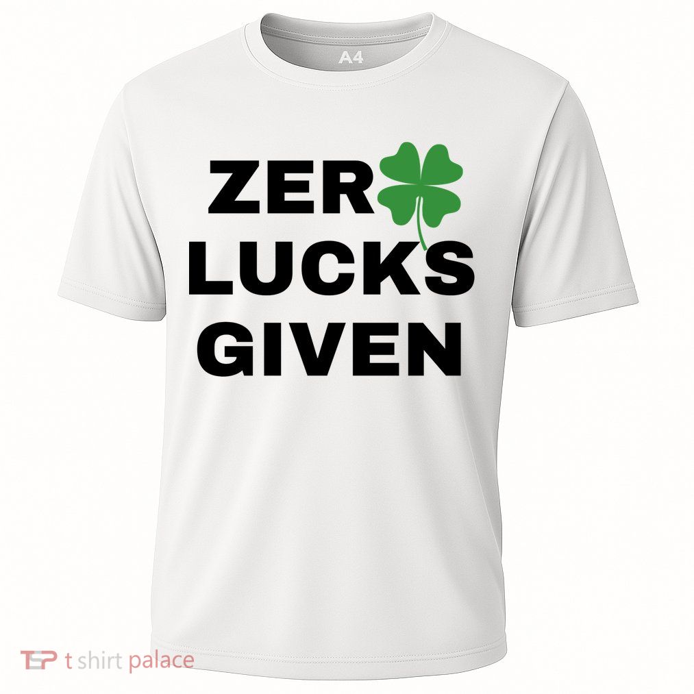 Zero Lucks Given Shamrock St Patricks Day Performance Shirt