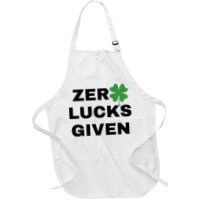 Zero Lucks Given Shamrock St Patricks Day Apron