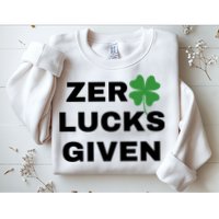 Zero Lucks Given Shamrock St Patricks Day Sweatshirt