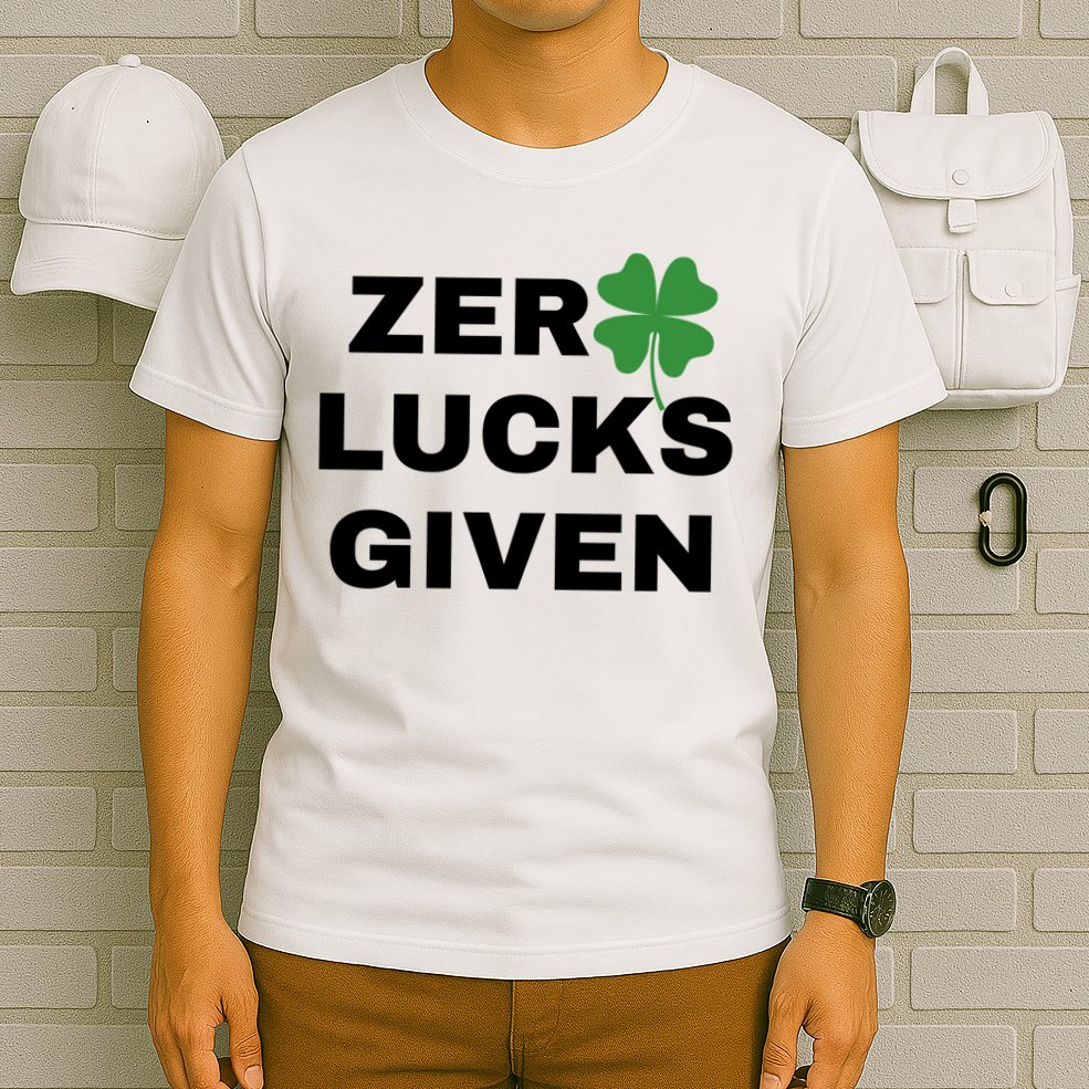 Zero Lucks Given Shamrock St Patricks Day T-Shirt