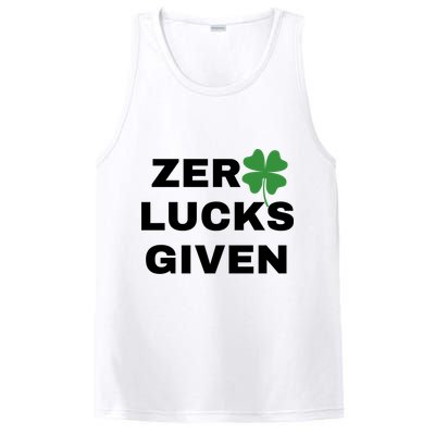 Zero Lucks Given Shamrock St Patricks Day PosiCharge Competitor Tank