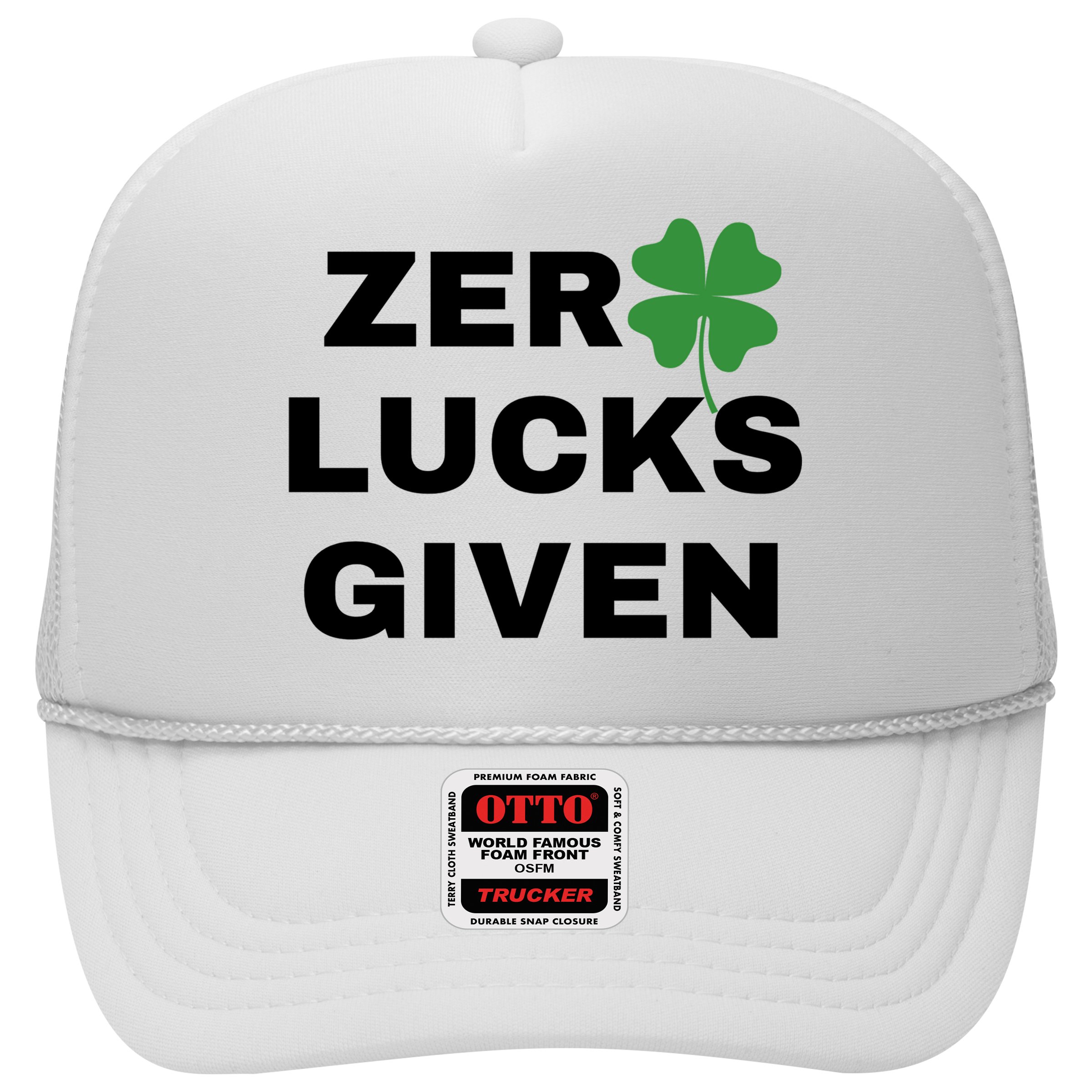 Zero Lucks Given Shamrock St Patricks Day Hat