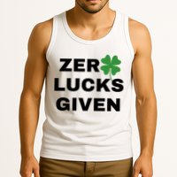 Zero Lucks Given Shamrock St Patricks Day Tank Top