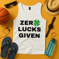 Zero Lucks Given Shamrock St Patricks Day Tank Top