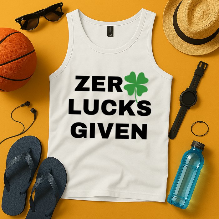 Zero Lucks Given Shamrock St Patricks Day Tank Top