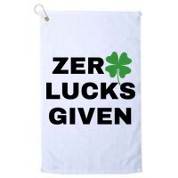 Zero Lucks Given Shamrock St Patricks Day Golf Towel