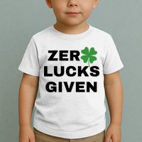 Zero Lucks Given Shamrock St Patricks Day Toddler T-Shirt