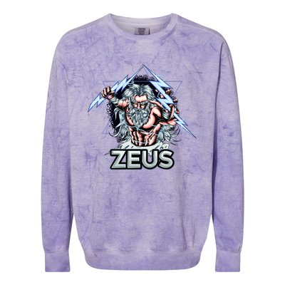 Zeus Lightning God Of The Sky Gamer Colorblast Crewneck Sweatshirt