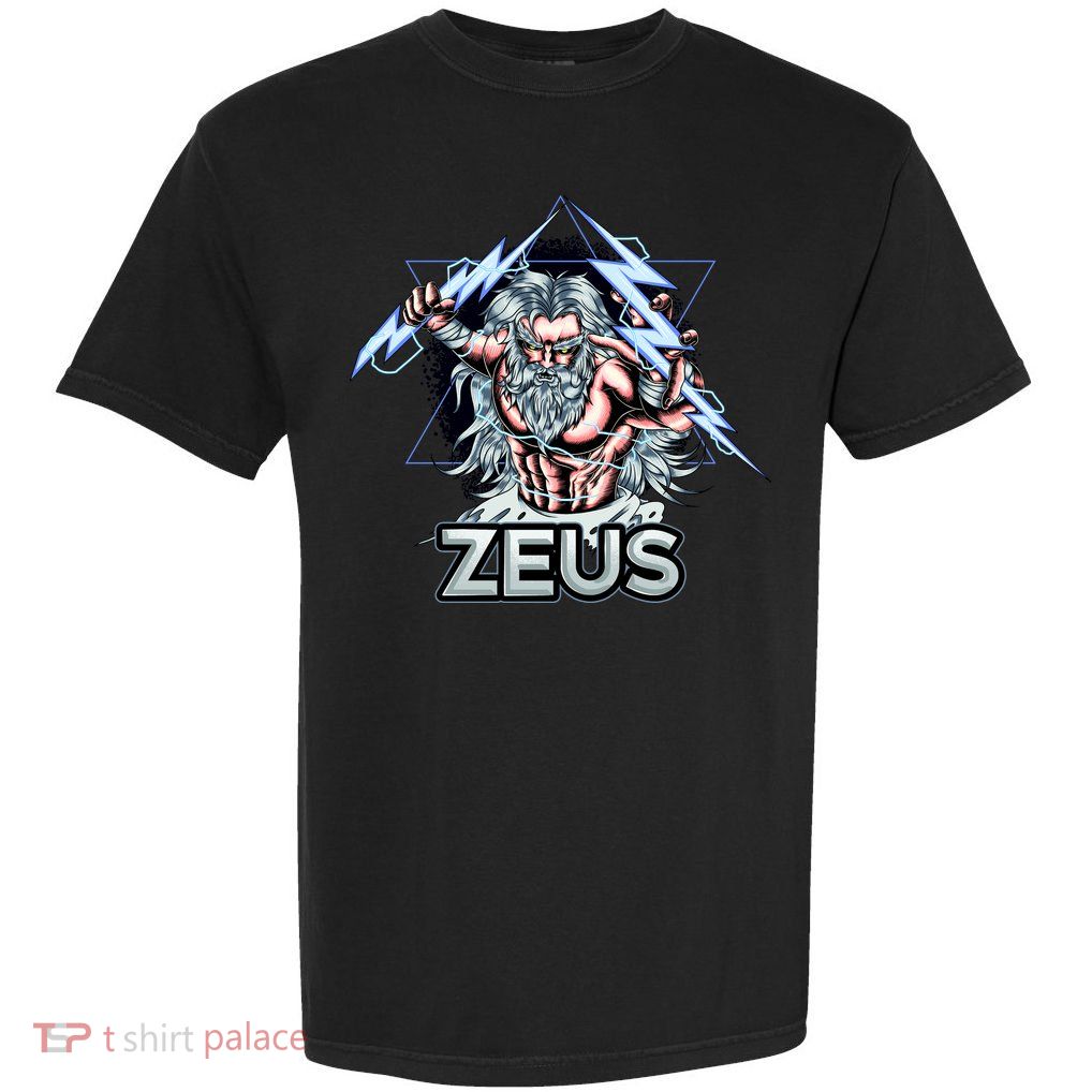 Zeus Lightning God Of The Sky Gamer Garment-Dyed Heavyweight T-Shirt