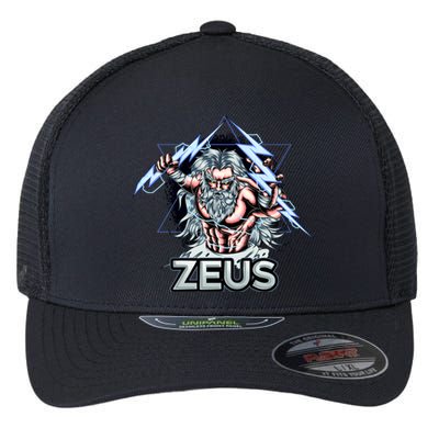 Zeus Lightning God Of The Sky Gamer Flexfit Unipanel Trucker Cap