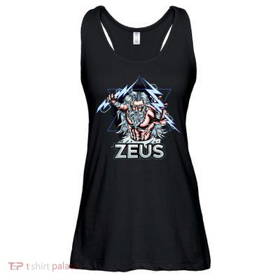 Zeus Lightning God Of The Sky Gamer Ladies Essential Flowy Tank