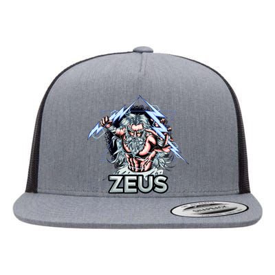 Zeus Lightning God Of The Sky Gamer Flat Bill Trucker Hat