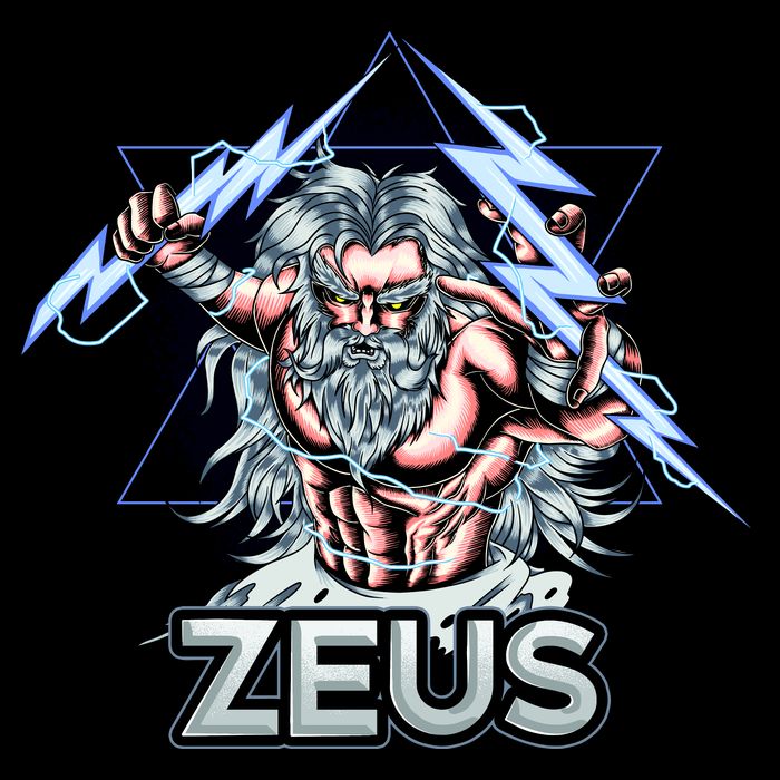 Zeus Lightning God Of The Sky Gamer Flatbill Hat