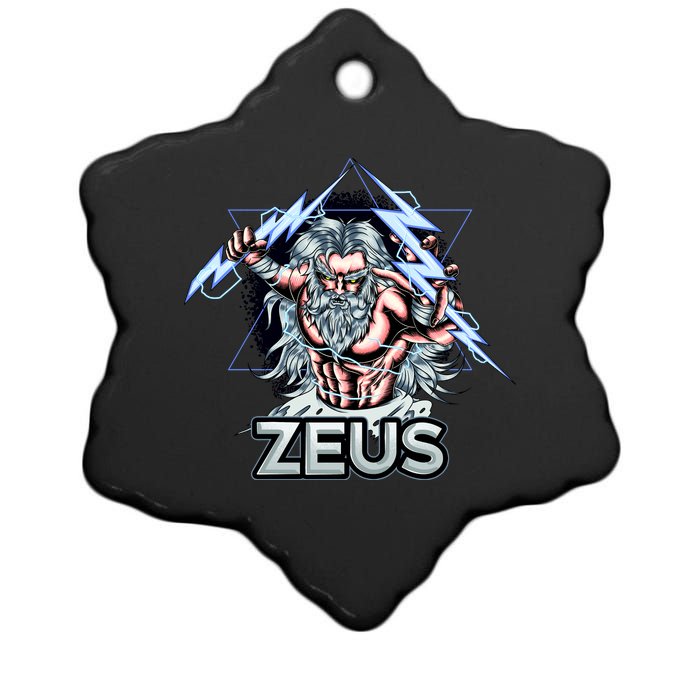 Zeus Lightning God Of The Sky Gamer Ceramic Star Ornament