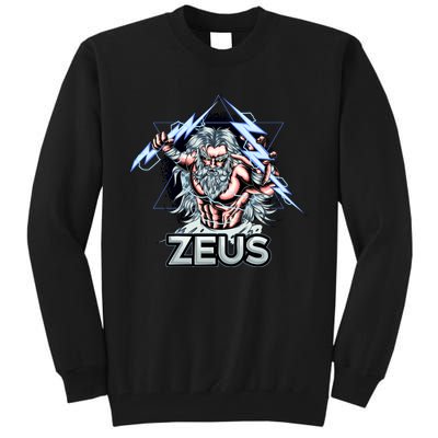 Zeus Lightning God Of The Sky Gamer Tall Sweatshirt