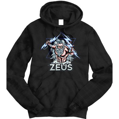 Zeus Lightning God Of The Sky Gamer Tie Dye Hoodie