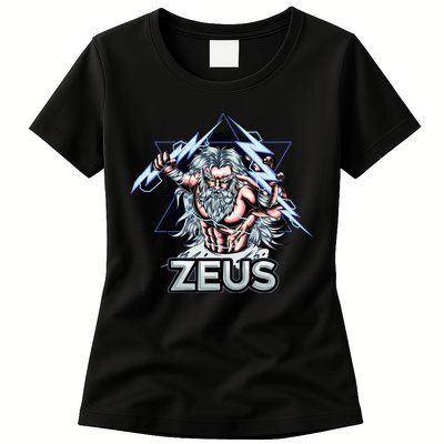 Zeus Lightning God Of The Sky Gamer Womens T-Shirt
