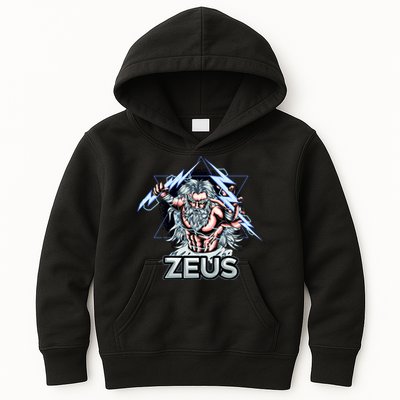 Zeus Lightning God Of The Sky Gamer Kids Hoodie