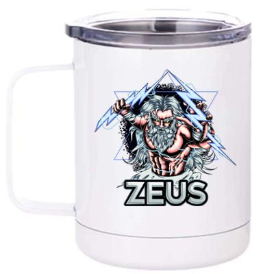 Zeus Lightning God Of The Sky Gamer 12 oz Stainless Steel Tumbler Cup