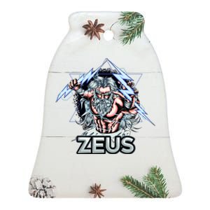 Zeus Lightning God Of The Sky Gamer Ceramic Bell Ornament