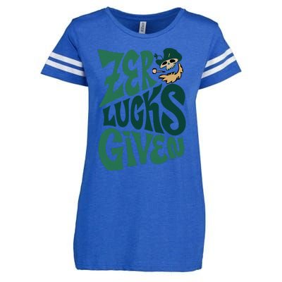 Zero Lucks Given St Patrick's Day Irish Saint Patrick's Day Enza Ladies Jersey Football T-Shirt