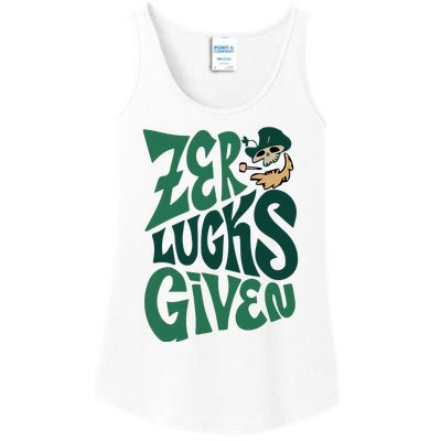 Zero Lucks Given St Patrick's Day Irish Saint Patrick's Day Ladies Essential Tank