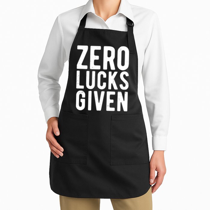 Zero Lucks Given St Patricks Day Apron