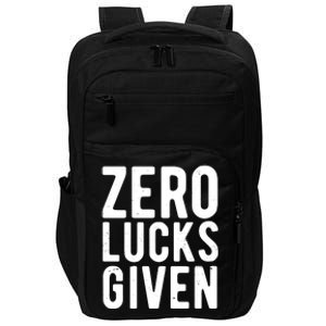 Zero Lucks Given St Patricks Day Impact Tech Backpack