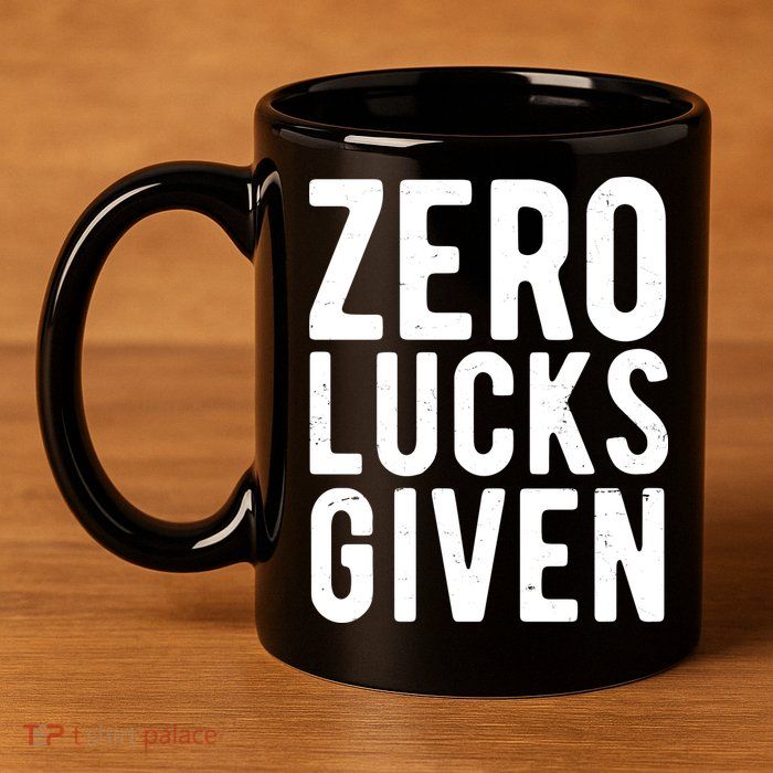 Zero Lucks Given St Patricks Day 11oz C Handle Ceramic Mug