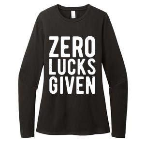 Zero Lucks Given St Patricks Day Womens CVC Long Sleeve Shirt