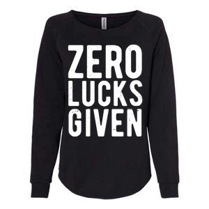 Zero Lucks Given St Patricks Day Womens California Wash Sweatshirt