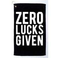Zero Lucks Given St Patricks Day Golf Towel