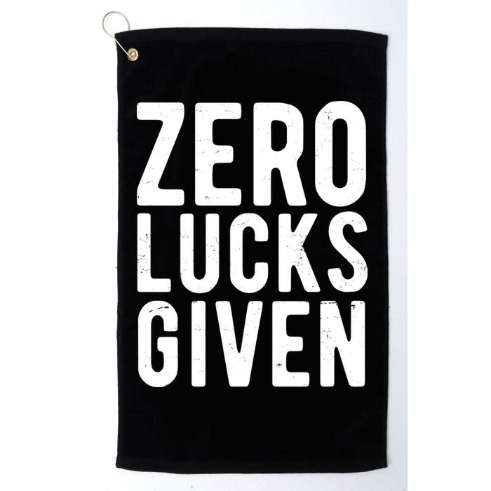 Zero Lucks Given St Patricks Day Golf Towel