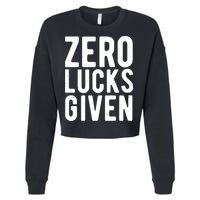 Zero Lucks Given St Patricks Day Cropped Pullover Crew