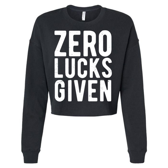 Zero Lucks Given St Patricks Day Cropped Pullover Crew