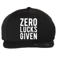 Zero Lucks Given St Patricks Day Wool Snapback Cap