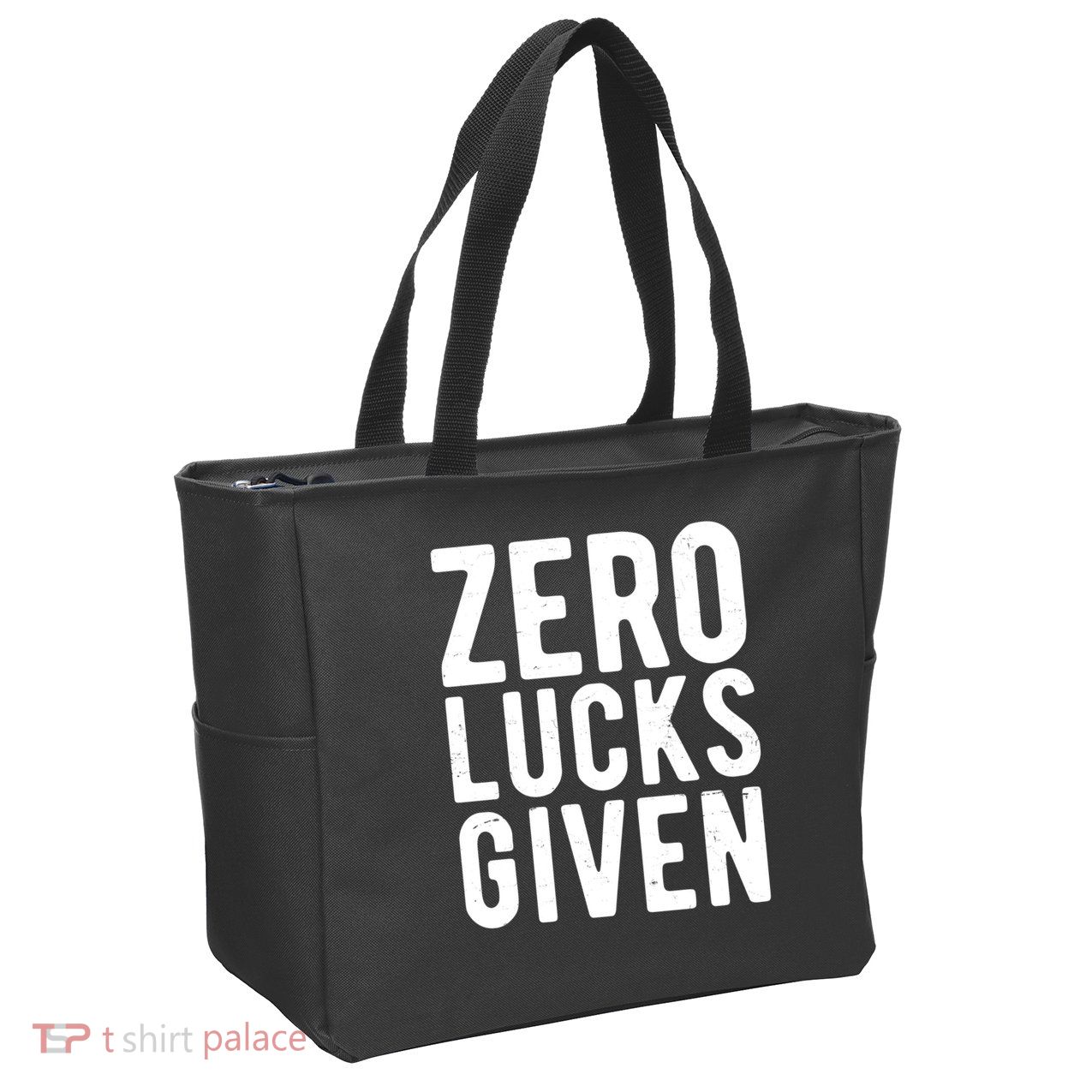 Zero Lucks Given St Patricks Day Zip Tote Bag