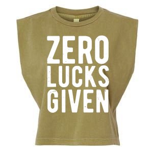 Zero Lucks Given St Patricks Day Garment-Dyed Women's Muscle Tee