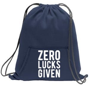 Zero Lucks Given St Patricks Day Sweatshirt Cinch Pack Bag