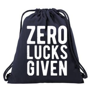 Zero Lucks Given St Patricks Day Drawstring Bag