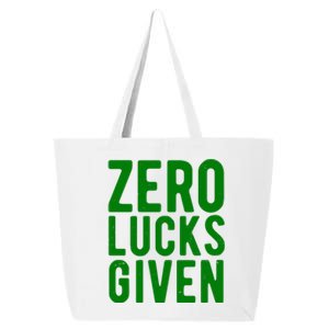 Zero Lucks Given St Patricks Day 25L Jumbo Tote