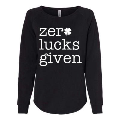 Zero Lucks Given Womens California Wash Sweatshirt