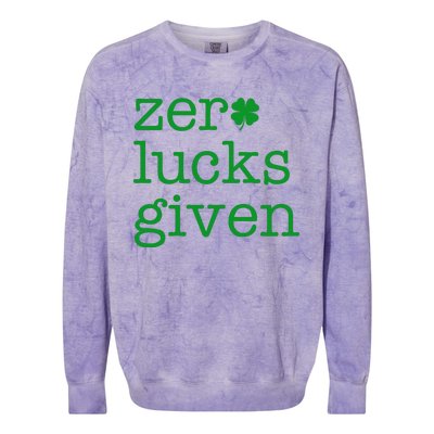 Zero Lucks Given Colorblast Crewneck Sweatshirt