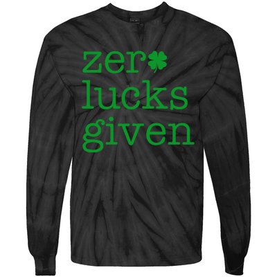 Zero Lucks Given Tie-Dye Long Sleeve Shirt