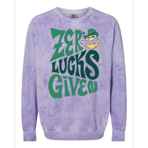 Zero Lucks Given St Patrick's Day Colorblast Crewneck Sweatshirt