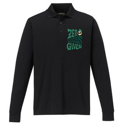 Zero Lucks Given St Patrick's Day Performance Long Sleeve Polo