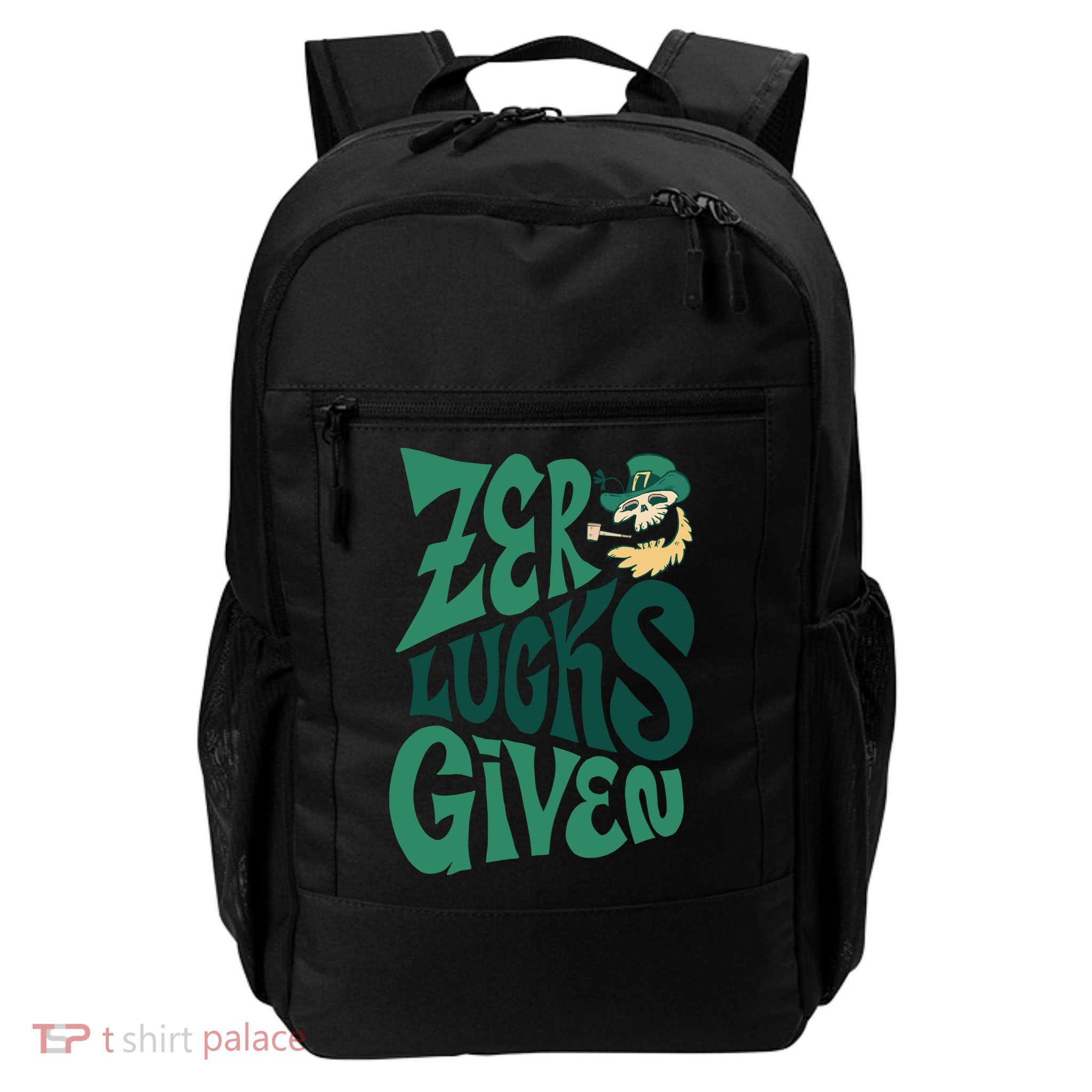 Zero Lucks Given St Patrick's Day Backpack